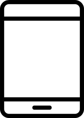 Beyaz arkaplanda mobil simge, vektör illüstrasyonu 