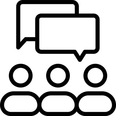 Beyaz arkaplanda takım iletişim simgesi, vektör illüstrasyonu 