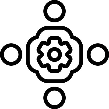 Beyaz arkaplan, vektör illüstrasyonunda Topluluk Takım çalışması simgesi 