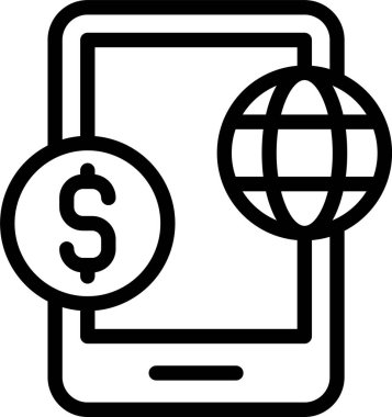 Beyaz arkaplanda çevrimiçi bankacılık simgesi, vektör illüstrasyonu 