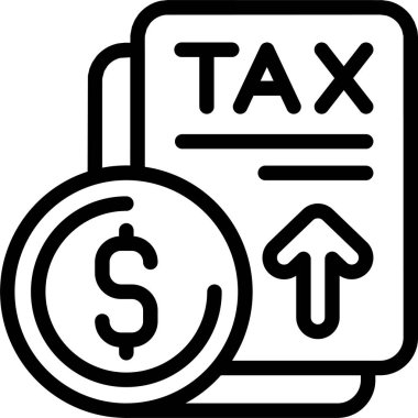 Beyaz arkaplanda vergi iadesi simgesi, vektör illüstrasyonu 