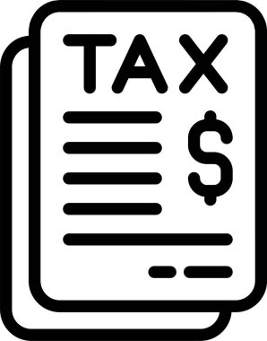 Beyaz arkaplanda Vergi Raporu simgesi, vektör illüstrasyonu 