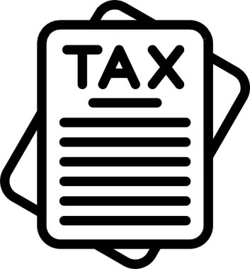 Beyaz arkaplanda Gelir Bildirgesi simgesi, vektör illüstrasyonu 