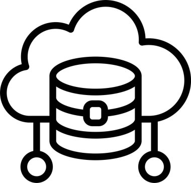 Beyaz arkaplanda büyük veri simgesi, vektör illüstrasyonu 