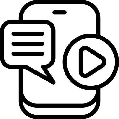 Beyaz arkaplan üzerindeki Sosyal Ortam simgesi, vektör illüstrasyonu 