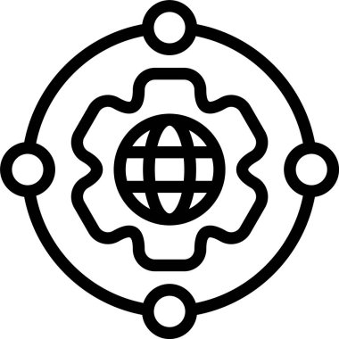 Beyaz arkaplanda dijital dönüşüm simgesi, vektör illüstrasyonu 