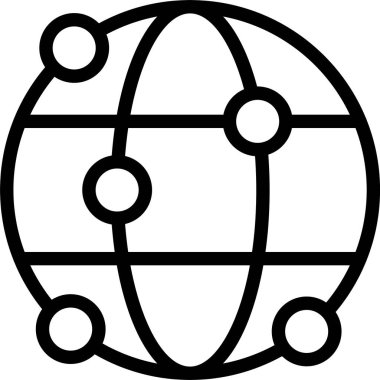 Beyaz arkaplanda ağ simgesi, vektör illüstrasyonu 