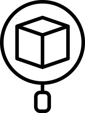 Beyaz arkaplanda Ürün Arama simgesi, vektör illüstrasyonu 