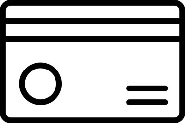 Beyaz arkaplanda kredi kartı simgesi, vektör illüstrasyonu 