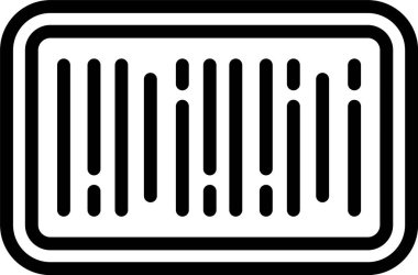 Beyaz arkaplanda barkod simgesi, vektör illüstrasyonu 