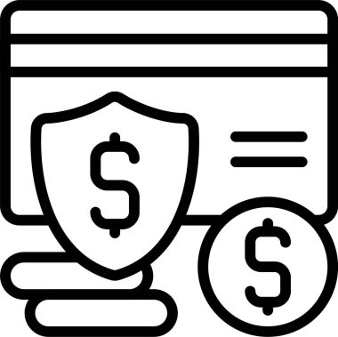 Beyaz arkaplanda Güvenli Ödeme simgesi, vektör illüstrasyonu 