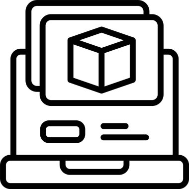 Beyaz arkaplanda Ürün Galerisi simgesi, vektör illüstrasyonu 