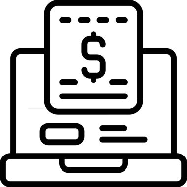 Beyaz arkaplandaki Elektronik Alıcı simgesi, vektör illüstrasyonu 