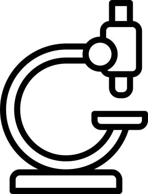 Beyaz arkaplanda mikroskop simgesi, vektör illüstrasyonu 