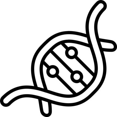 Beyaz arkaplanda DNA Helix simgesi, vektör illüstrasyonu 