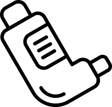 Beyaz arkaplanda solunum simgesi, vektör illüstrasyonu 