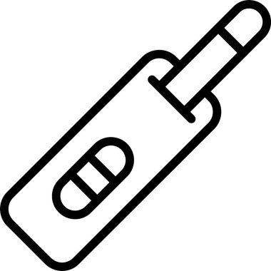 Beyaz arkaplanda hamilelik testi simgesi, vektör illüstrasyonu 