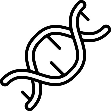 Beyaz arkaplanda DNA simgesi, vektör illüstrasyonu 