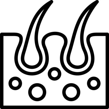 Beyaz arkaplanda Epidermis simgesi, vektör illüstrasyonu 