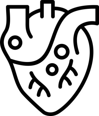 Beyaz arkaplanda kalp simgesi, vektör illüstrasyonu 