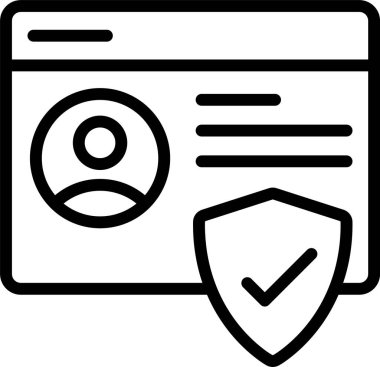 Beyaz arkaplanda Çevrimiçi Gizlilik simgesi, vektör illüstrasyonu 