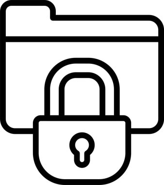 Beyaz arkaplanda Veri Gizliliği simgesi, vektör illüstrasyonu 