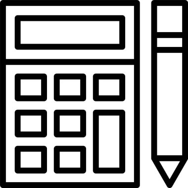 Beyaz arkaplan üzerinde muhasebe Hesaplama simgesi, vektör illüstrasyonu 