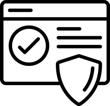 Beyaz arkaplanda güvenli giriş simgesi, vektör illüstrasyonu 