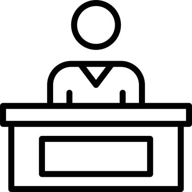 Beyaz arkaplanda patron hiyerarşisi simgesi, vektör illüstrasyonu 