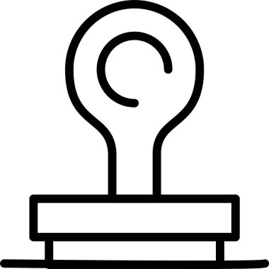 Beyaz arkaplanda Pasaport Posta Kauçuk simgesi, vektör illüstrasyonu 