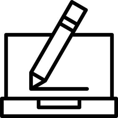 Beyaz arkaplan, vektör illüstrasyonunda Çizim Düzenleme simgesi oluştur 