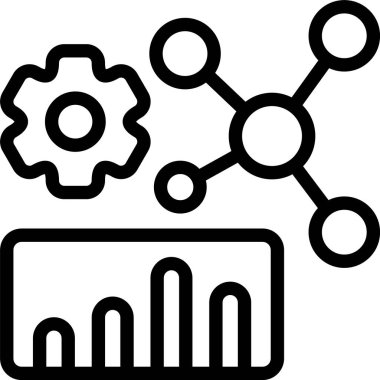 Beyaz arkaplanda Bayes Ağı simgesi, vektör illüstrasyonu 