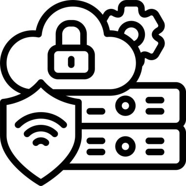 Beyaz arkaplanda Veri Gizliliği simgesi, vektör illüstrasyonu 