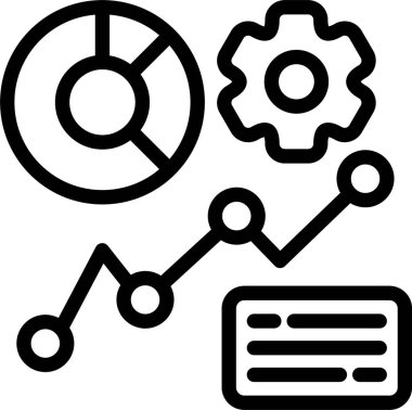  Beyaz arkaplanda regresyon analiz simgesi, vektör illüstrasyonu 