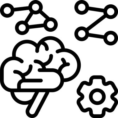 Beyaz arkaplanda bilinç simgesi, vektör illüstrasyonu 