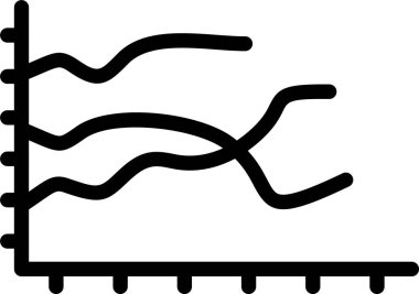 Beyaz arkaplanda doldurulmuş Grafik simgeleri, vektör illüstrasyonu