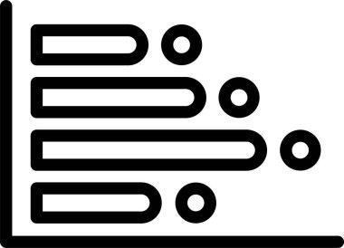 Yatay Çubuklar beyaz arkaplanda simge, vektör illüstrasyonunu gösterir 