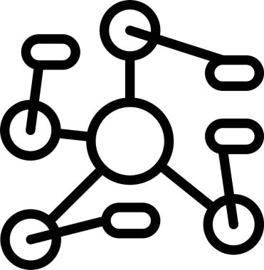 Beyaz arkaplan üzerindeki Zihin Haritası simgesi, vektör illüstrasyonu 