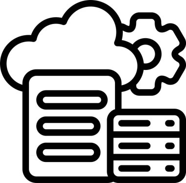 Beyaz arkaplan, vektör illüstrasyonunda WordPress Sunucu simgesi 