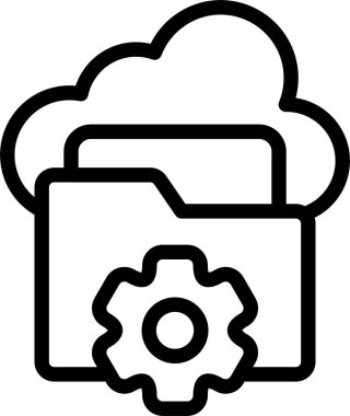 Beyaz arkaplan üzerindeki Dosya Yöneticisi simgesi, vektör illüstrasyonu 