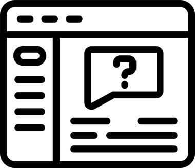 Beyaz arkaplan üzerindeki bölüm simgesini destekle, vektör illüstrasyonu 