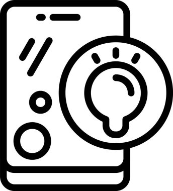 Beyaz arkaplanda ışık simgesi, vektör illüstrasyonu