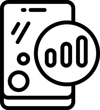 Beyaz arkaplanda hücresel simge, vektör illüstrasyonu