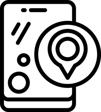 Beyaz arkaplanda konum simgesi, vektör illüstrasyonu