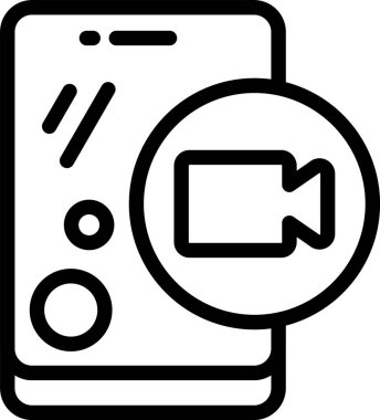 Beyaz arkaplan üzerindeki Ekran Tanıma simgesi, vektör illüstrasyonu