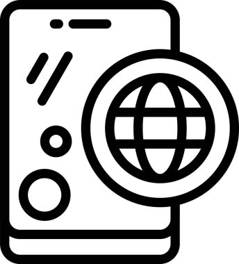 Beyaz arkaplanda tarayıcı simgesi, vektör illüstrasyonu