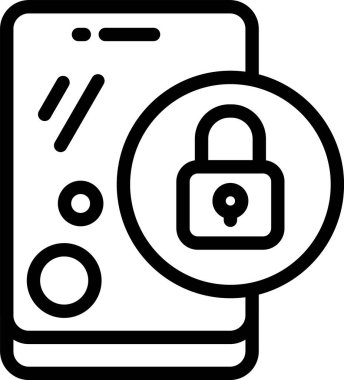 Beyaz arkaplandaki simgeyi kilitle, vektör illüstrasyonu