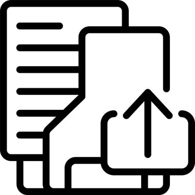 Beyaz arkaplan, vektör illüstrasyonuna Dizin simgesi yükle