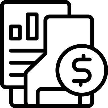 Beyaz arkaplanda Finans Dizini simgesi, vektör illüstrasyonu