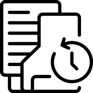 Beyaz arkaplan üzerindeki Yedekleme Dizini simgesi, vektör illüstrasyonu